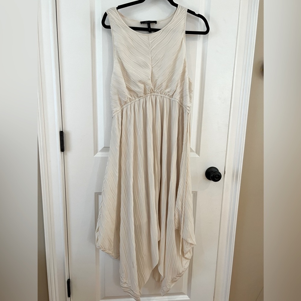 BCBG Cream Colored Ruched Dress